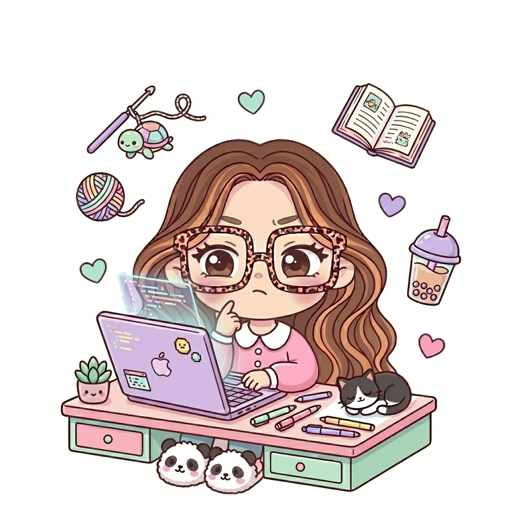 Momo à son bureau